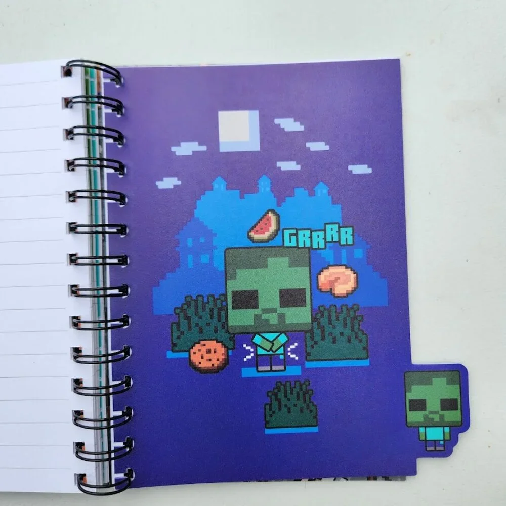 NEW Minecraft Notebook with Dividers School Supplies Spiral Journal 160 Pages Sp